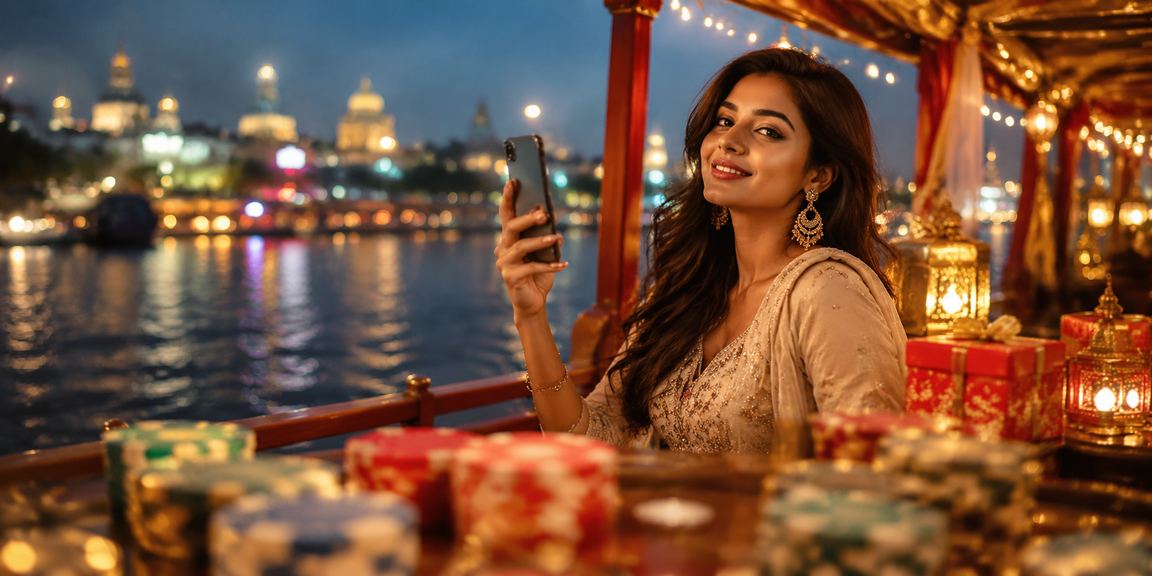 মোবাইল অ্যাপে লাইভ ক্যাসিনো গেম খেলার দৃশ্য